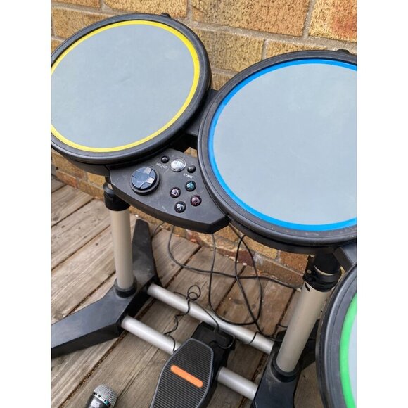 Rock Band Bundle PS3 Console, Wired Drums, Fender Stratocaster W/ Dongle, 2X Mic - Picture 13 of 14